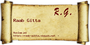 Raab Gitta névjegykártya